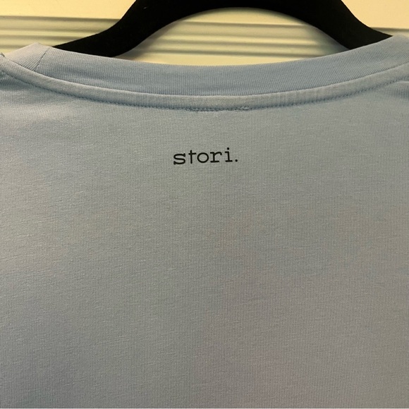 stori activewear Premium Light Blue Determined Oversized Tee size 8 - Picture 9 of 12